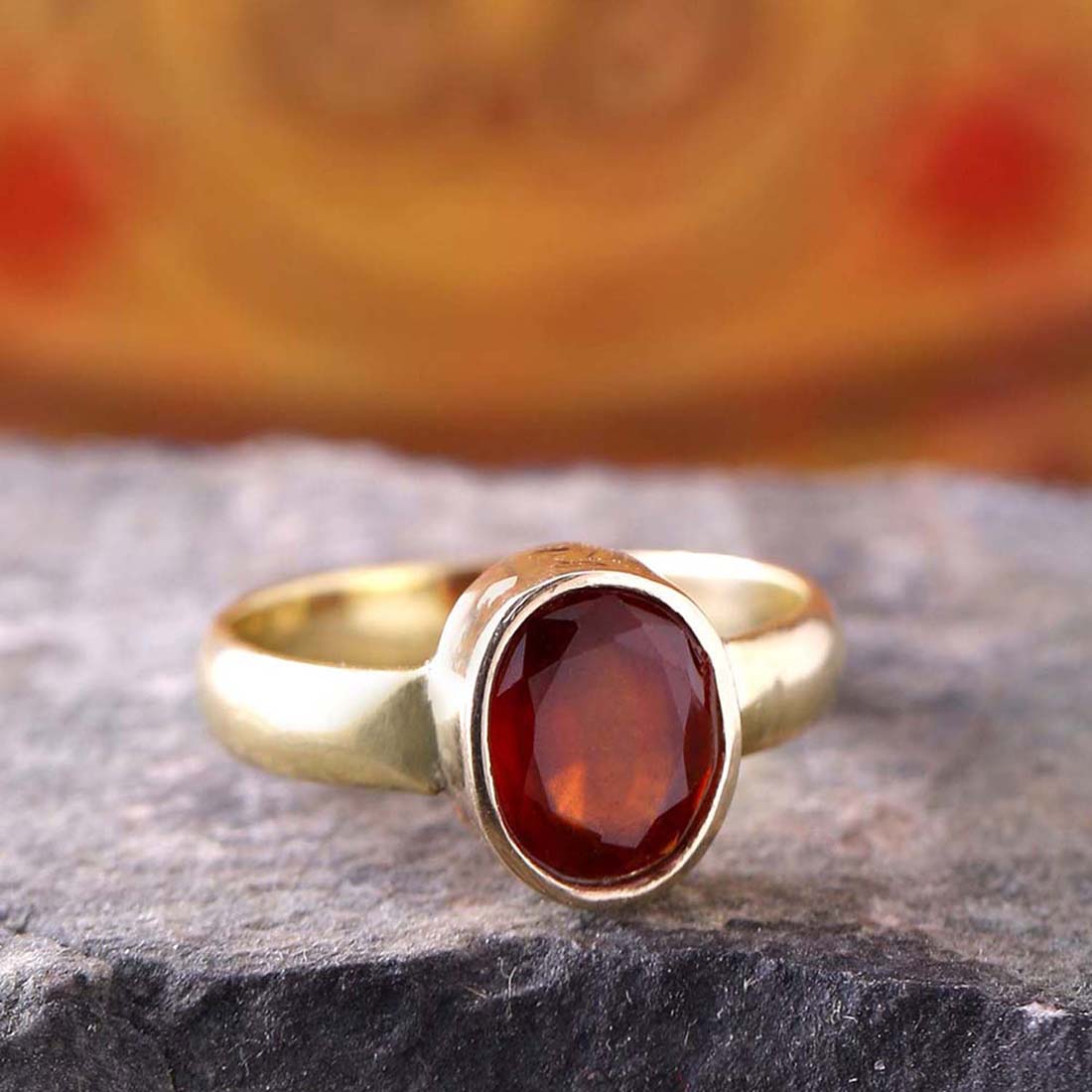 Hessonite Ring (गोमेद अंगूठी) | Buy Certified Gomed Ring